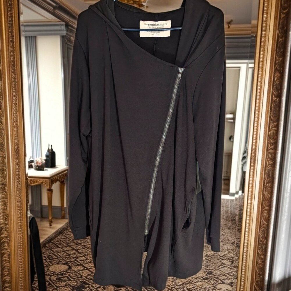 Plus Size Asymmetrical Zip Hoodie